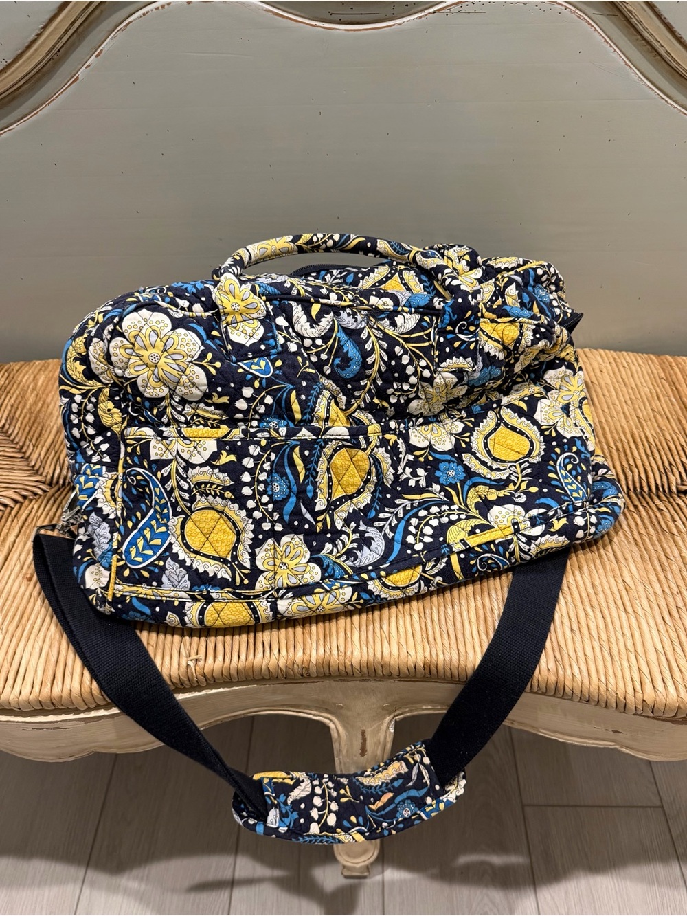 Vera Bradley Duffel - Ellie Blue Elephants